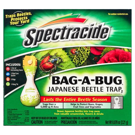 Spectracide Bag-A-Bug Japanese Beetle Trap, Dual Lure System