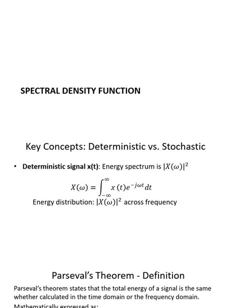 Spectral density function. 2A common autocorrelation function encountered in physical probl...