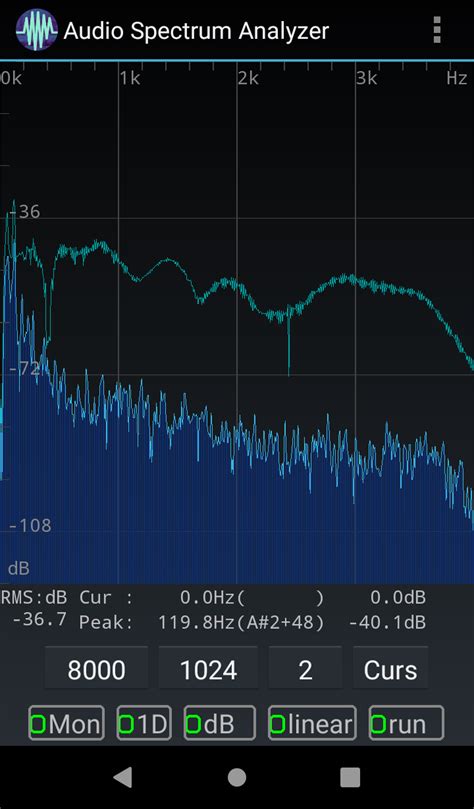 Spectrogram app.  * Support all possible sampling rates and almost all recorder Spe...