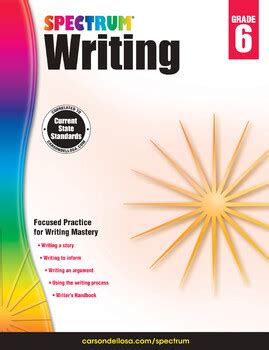 Spectrum Writing Workbook Grade 6 Printable 9781483814902