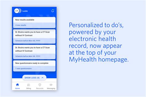 Communicate with your doctor Get answers to your medical questions from the comfort of your own home; Access your test results No more waiting for a phone call or letter – view your results as soon as they are available . 