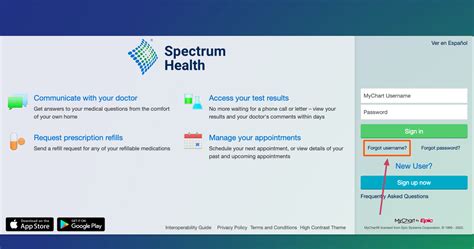 Spectrum health patient portal. To log in to Spectrum Health MyChart, you will need to enter a 6-digit code that will be sent to you via text or email. If you need help logging in, you can also contact our MyChart Patient Support Line at 877-308-5083 to request assistance. Please visit our FAQs to help with common issues. 