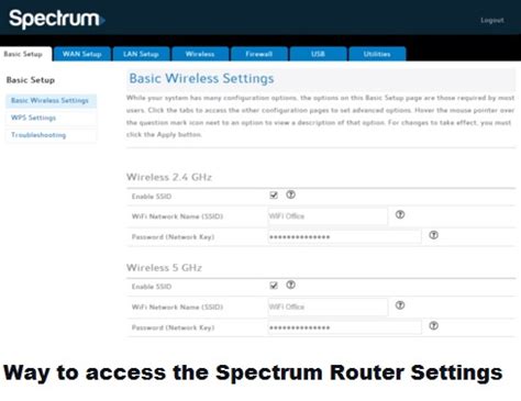 Spectrum router settings. Charter Spectrum routers are relatively easy to get an open port in. In most Spectrum routers the following steps will get your port forwarded. Click on the Network tab, which is at the left of the screen. Find the Wan link at the left of the screen and click on it. Click the Port Forward tab at the top of the screen. 
