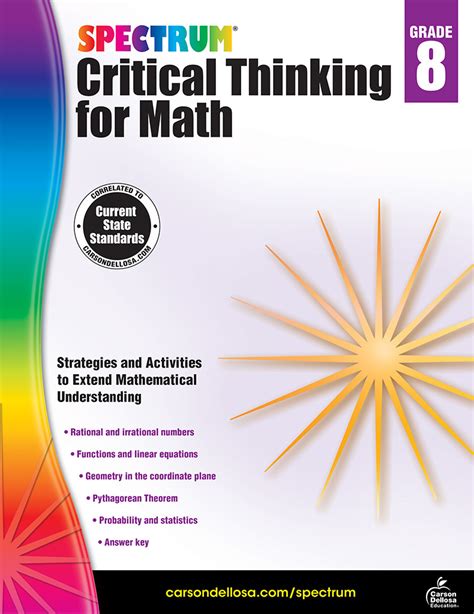 Full Download Spectrum Critical Thinking For Math Grade 8 By Spectrum
