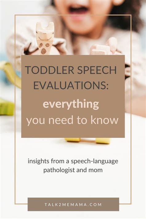 Speech Evaluation Process for Toddlers - Kids in the House