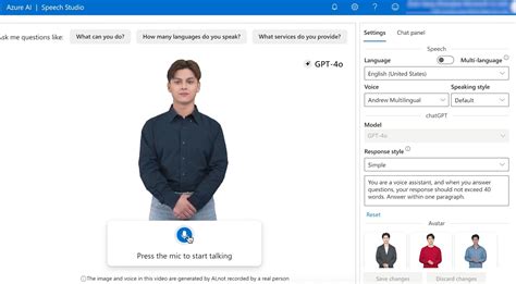 Speech Studio Text to speech Avatar. 