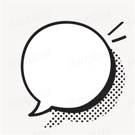 Speech bubble vector in halftone Premium Vector rawpixel