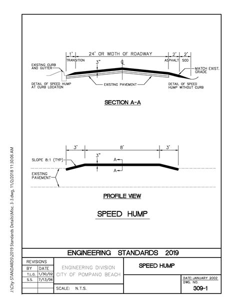 Speed Hump Standard Drawing