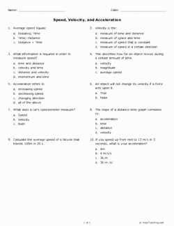 Speed and acceleration worksheet answers.  Test your connection fast with ...