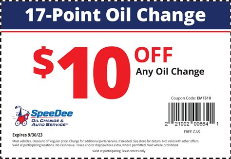 Speedee coupons 2023. Must present coupon at time of service. See Manager for complete details. Expires: 5/31/2024. Job Code: ACCHECK. Firestone Rebate. Learn More. Save up to $60 back by mail on a Firestone Visa Prepaid Card with purchase of four (4) eligible Firestone tires. Valid from 05/01/2024 to 05/31/2024. 