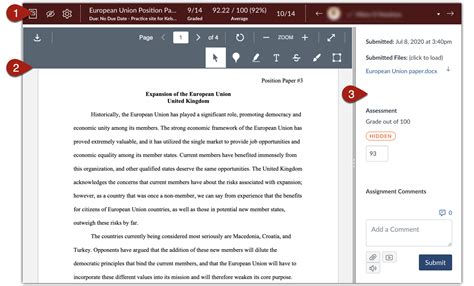 Speedgrader for students.  SpeedGrader displays assignment submissions for active...
