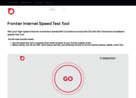 Speedtest.frontier.com. Please check our site status to see if there are any known issues. 