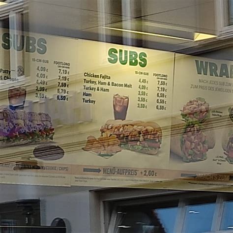 Speisekarte von Subway fast Food, Greifswald - RestaurantGuru