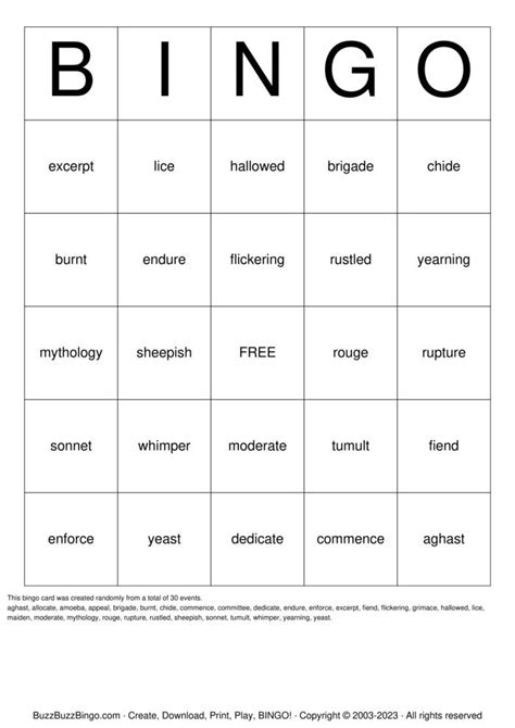 Spelling BEE Bingo Cards to Download, Print and Customize!