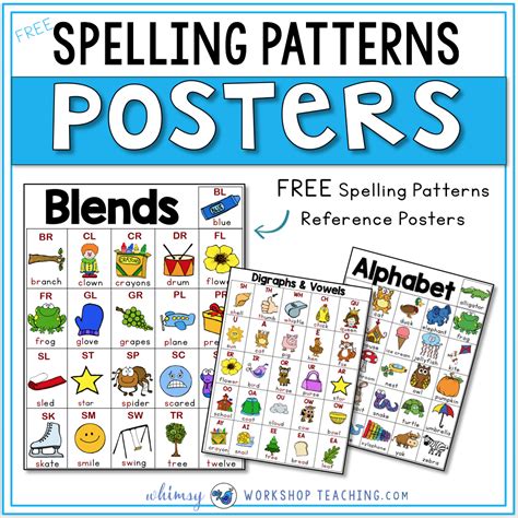 Spelling Pattern Posters Whimsy Teaching