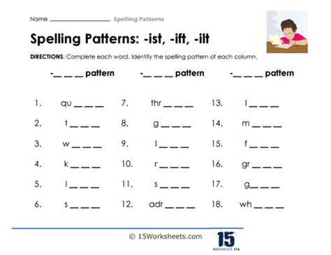 Spelling Patterns Worksheets Free Download 99Worksheets