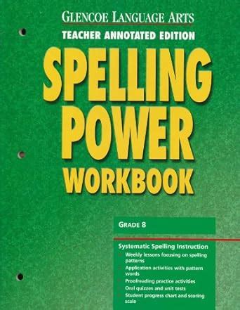 Spelling Power Workbook Answer Key Grade 8