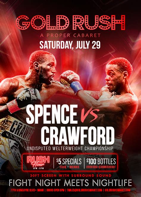 Spence vs crawford tickets. Spence vs. Crawford comes off the success of April's Gervonta Davis vs. Ryan Garcia fight, which had a reported 1.2 million PPV buys and a $22.8 million gate, the fifth-largest gate for boxing in ... 