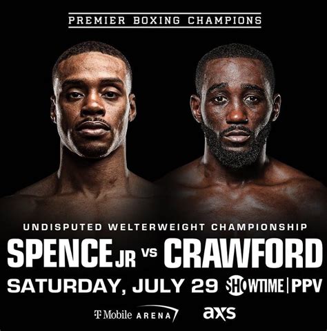 Spence vs crawford time. Terence Crawford dismantled Errol Spence Jr to become the four-belt era's first undisputed welterweight champion. The WBO champion, 35, knocked Spence down three times before the referee ended the ... 
