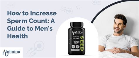 Sperm count increase.  It’s important for men trying to conceive to When it com...