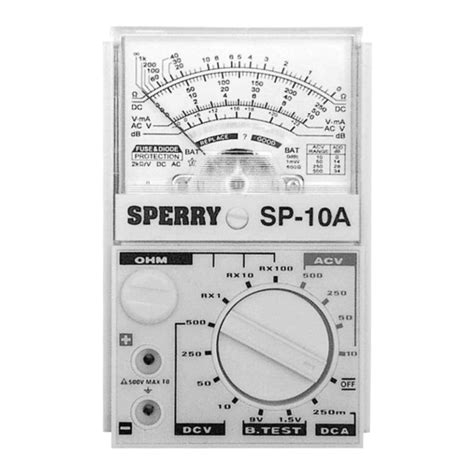 Sperry instruments Multimeter Manuals and User Guides PDF …