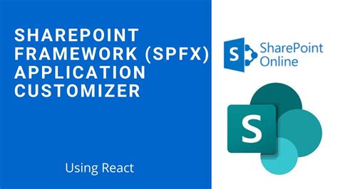 Spfx application customizer react.  Due to tight integration between SharePoint Online, Microsof...