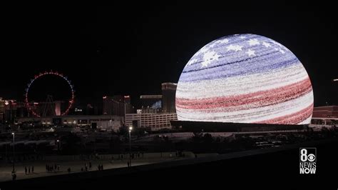 Sphere debuts colorful, dynamic display for Las Vegas Fourth of July