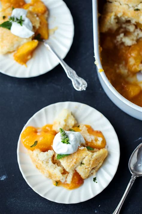 Spiced Fresh Peach Cobbler - Fresh Flavorful