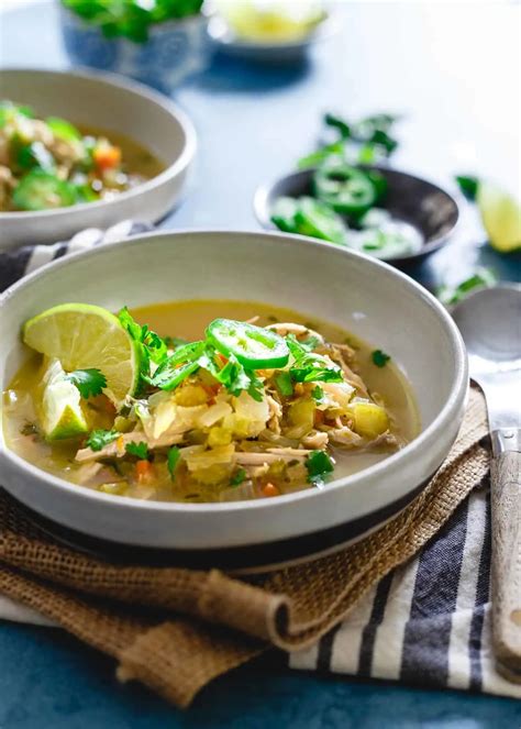 Spicy Chicken Lime Soup - A Great Winter Comfort Soup - Running to the