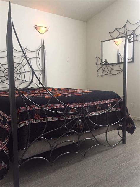 Spider Webs: Spider Web Bed Frame. Stella Sophia. 2k followers. Room Inspo. Room Inspiration. Dark Home Decor. Goth Home Decor. Room Ideas Bedroom. Bedroom Decor ... . 