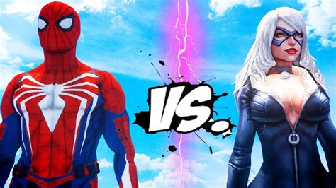 Spider-Man PS4 VS Black Cat (White Suit) Epic Battle - YouTube