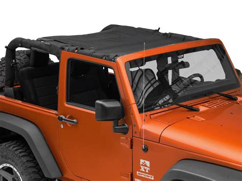 SpiderWeb Shade Jeep Wrangler Trail Mesh ShadeTop; Black SW1 …