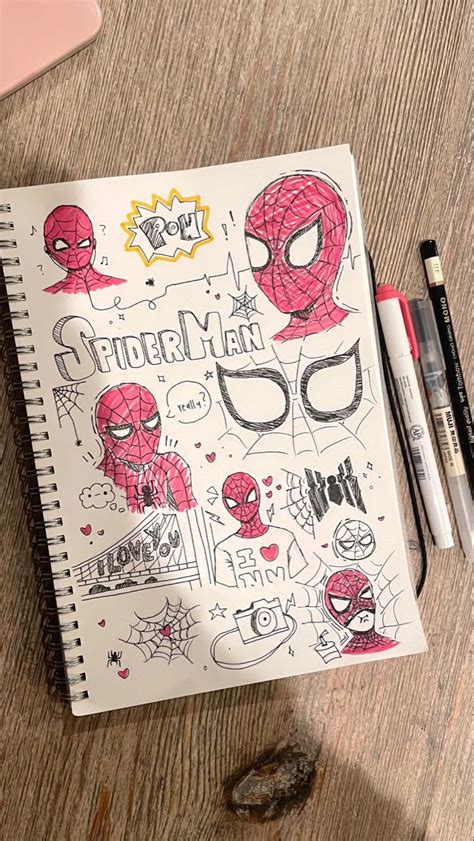 Spiderman çizimi Pinterest.