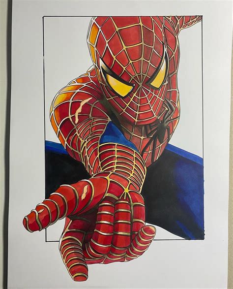 Spiderman Hand Drawing