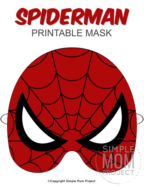 Spiderman Mask Template