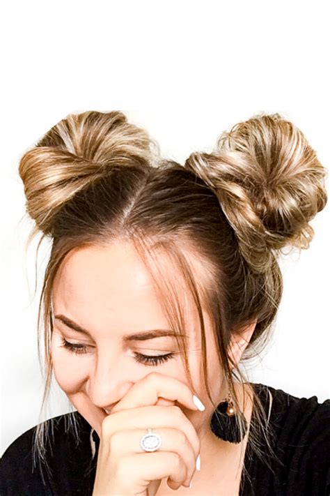 Spiky buns tutorial. 20. Zig-Zag Parted Messy Two Bun. This style may look like the classic two messy buns for long hair, but it gets a little extra spice thanks to the zig-zag pattern in the design. The look takes a classic, on-trend style and gives it a unique twist by adding patterns. You don’t have to settle just for zig-zag, either. 