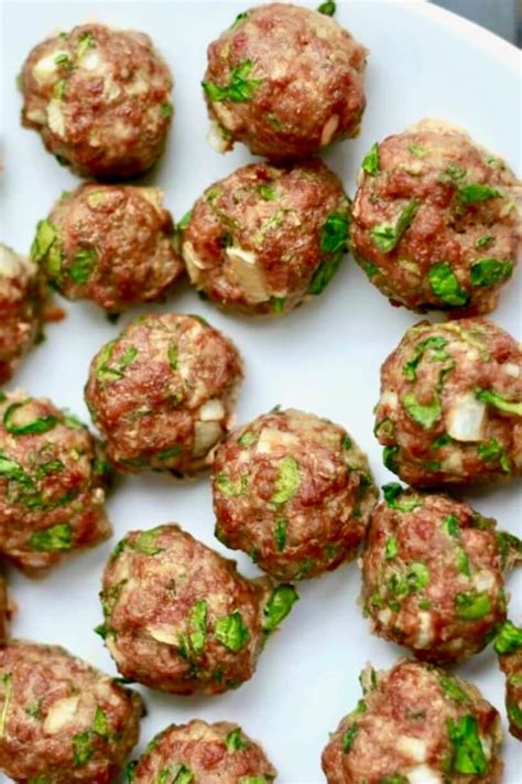 Spinach Cilantro Meatballs (grain free) - Savory Lotus