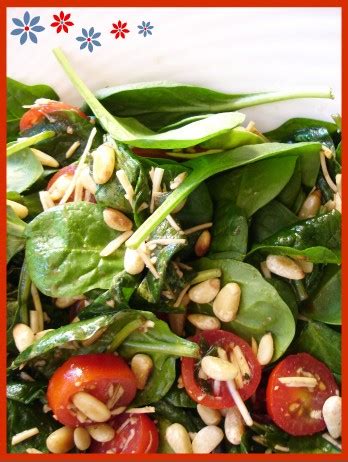 Spinach Salad with Toasted Pine Nuts - Marla Meridith