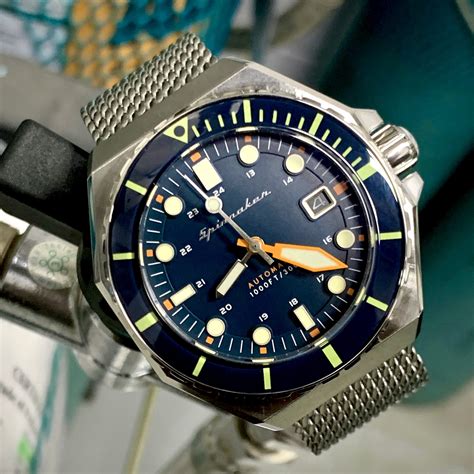 Spinnaker watches. 29 reviews. $315.00 USD $189.00 USD Save $126.00 USD. Updated to 43mm, the new Cahill is refined at every turn to make it a more useful and stylish dive watch. Clear lines and a thoughtful layout of dial elements makes the watch easy to read with a tinge of vintage styling to boot. Upgraded at every detail, this is our latest update of a classic. 