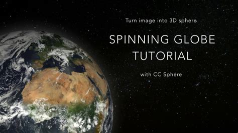 Spinning Globe Turn image into 3D sphere After Effects Tutorial