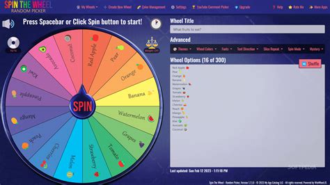 Spinning Wheel Randomizer