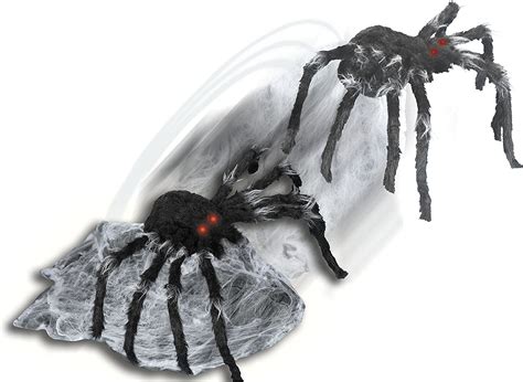 Spirit Black Jumping Spider Animated Decoration Multicoloured One Size Visit the Spirit Halloween Store 4.3 8 ratings $7175 Size: One Size Spider Item Lights Up And Features Animation And Sound..