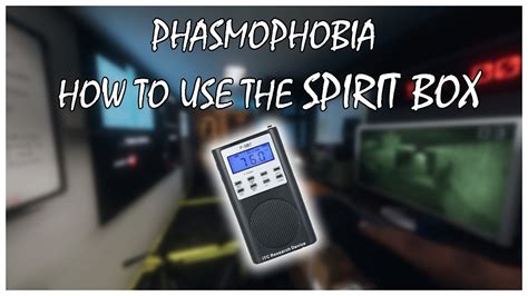 Spirit box phasmophobia questions. Here is how you can use the Spirit Box properly in Phasmophobia after activating it: After activating the Spirit Box go around in all the rooms etc. and ask questions. Make sure the lights are off when you’re asking questions. On the Spirit Box, you’ll see two icons – an “X” and a “ghost” icon. The “X” icon lights up when the ... 