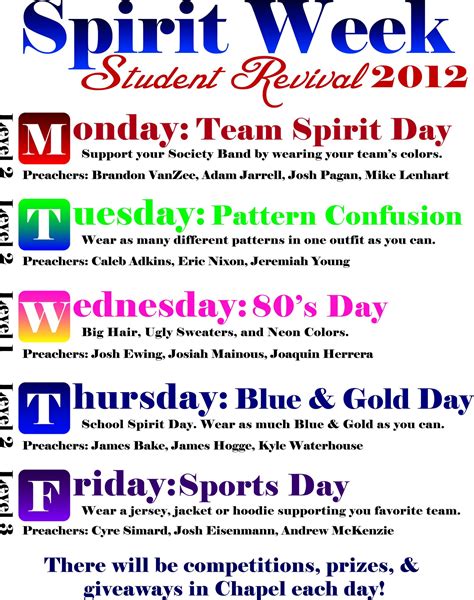 Spirit days. Christmas spirit week is a week during the school year that dedicated each day to a different Christmas theme. This is similar to the regular spirit week that happens during the school year , but this one is more geared towards the best holiday in the world. 