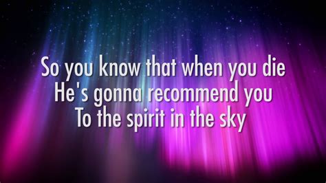 Spirit in the sky lyrics. Things To Know About Spirit in the sky lyrics. 