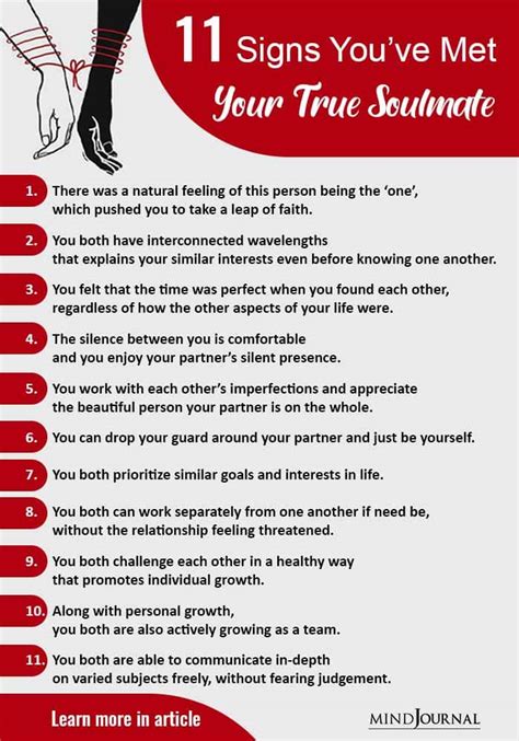 10 signs you've met your soulmate at the wrong time. You must be wondering how you would know that the timing is wrong. At the time of your meeting with your soulmate, you can detect clear signs of this. You can look out for these signs. Your goals and life's purpose don't match. You stay thousands of miles apart. The age difference is .... 