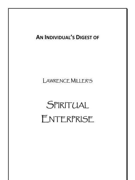 Download Spiritual Enterprise By Lawrence M Miller