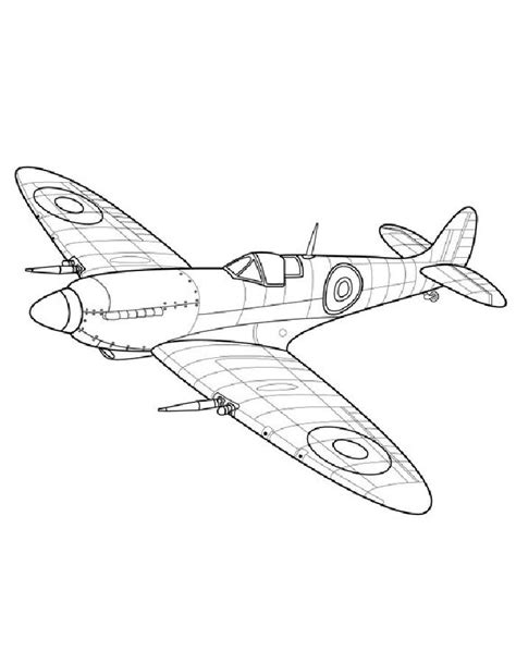 Spitfire Coloring Pages - Coloring Home