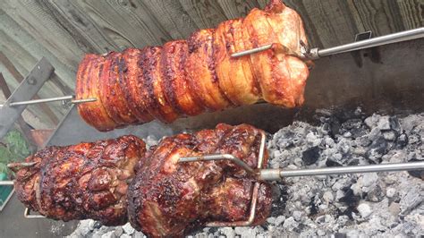 Spitriast. A spitroast is a method of cooking meat, typically large cuts such as whole pigs, lambs, or chickens, on a rotating spit over an open flame or other heat source. This … 