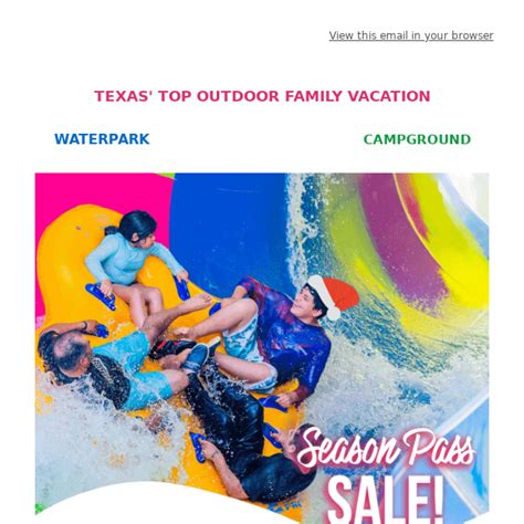 Splashway waterpark season pass. Season passes are $69.99 per person and $64.99 per person if you buy four or more at once. Splashway Waterpark & Campgrounds. 5211 Main Street, Sheridan ... 